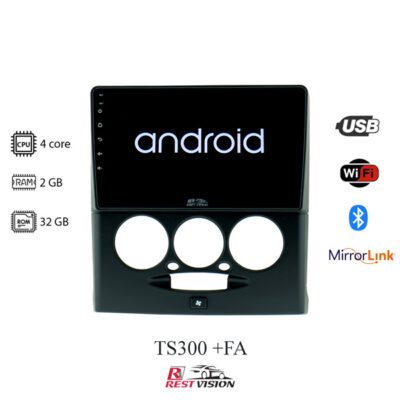 مانیتور پراید 131 و 132 برند رست ویژن مدل TS300+FA